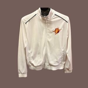 Vintage G-III Sports Men’s White Golden State Warriors Track Jacket Size XL